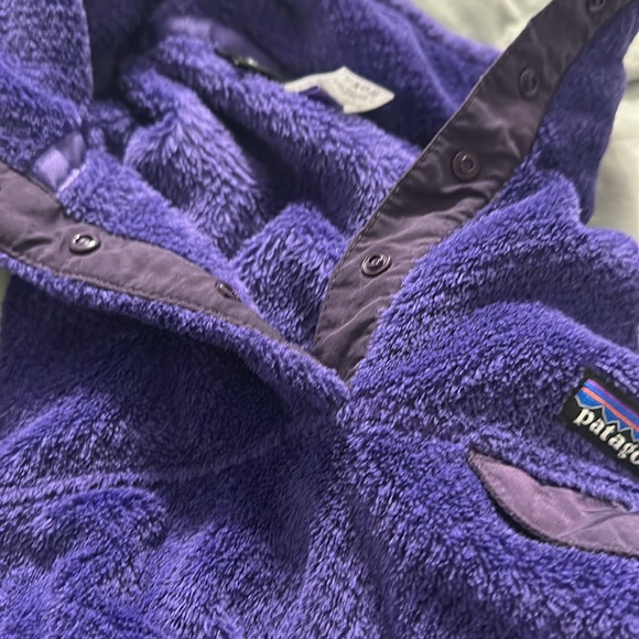 Patagonia Womens Purple Retool Snap Fleece Pullover Size Large - Picture 8 of 8